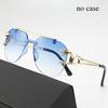 High-end, Stylish Unframed Double-beam Anti-glare Sunglasses with Lion and Tiger Mirror Frames for A Bold, High-impact Look