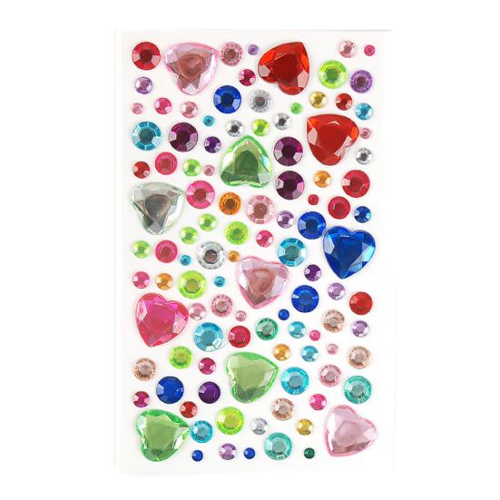 Colorful Star Rhinestone Face Stickers Dopamine Makeup Gems for Music Festival Self-Adhesive Body Jewels for Cheek Decoration