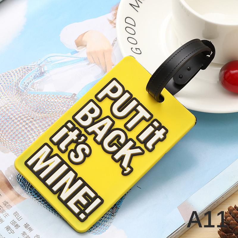 Novelty Strong Luggage Tag Silicone Letter Suitcase Name Address ID Tag Holiday