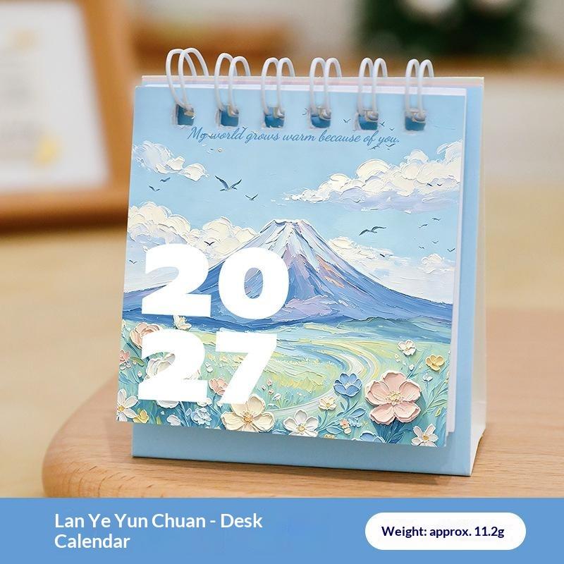 2027 Floral Desk Calendar Small Portable Design Daily Weekly Monthly Pages Home Office School Use Schedule Organizer