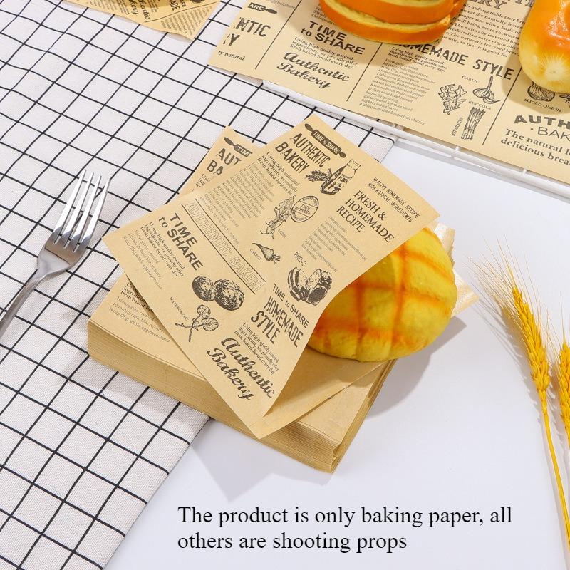 

50 шт. Жиронепроницаемая антипригарная пергаментная бумага Обертки для сэндвичей Милый узор Обертка для еды Инструменты для выпечки Кухонные гаджеты