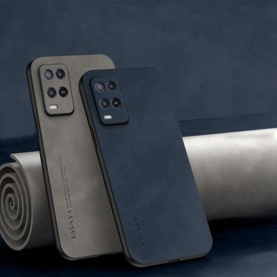 Weiche Hülle aus Schaffellleder für OPPO A16S A53S A54S A57S A77S Realme C21Y C25Y C30S Vivo Y02S Y15S Y20S Y21S Y33S Y22S Luxus Matte Slim Back Cover