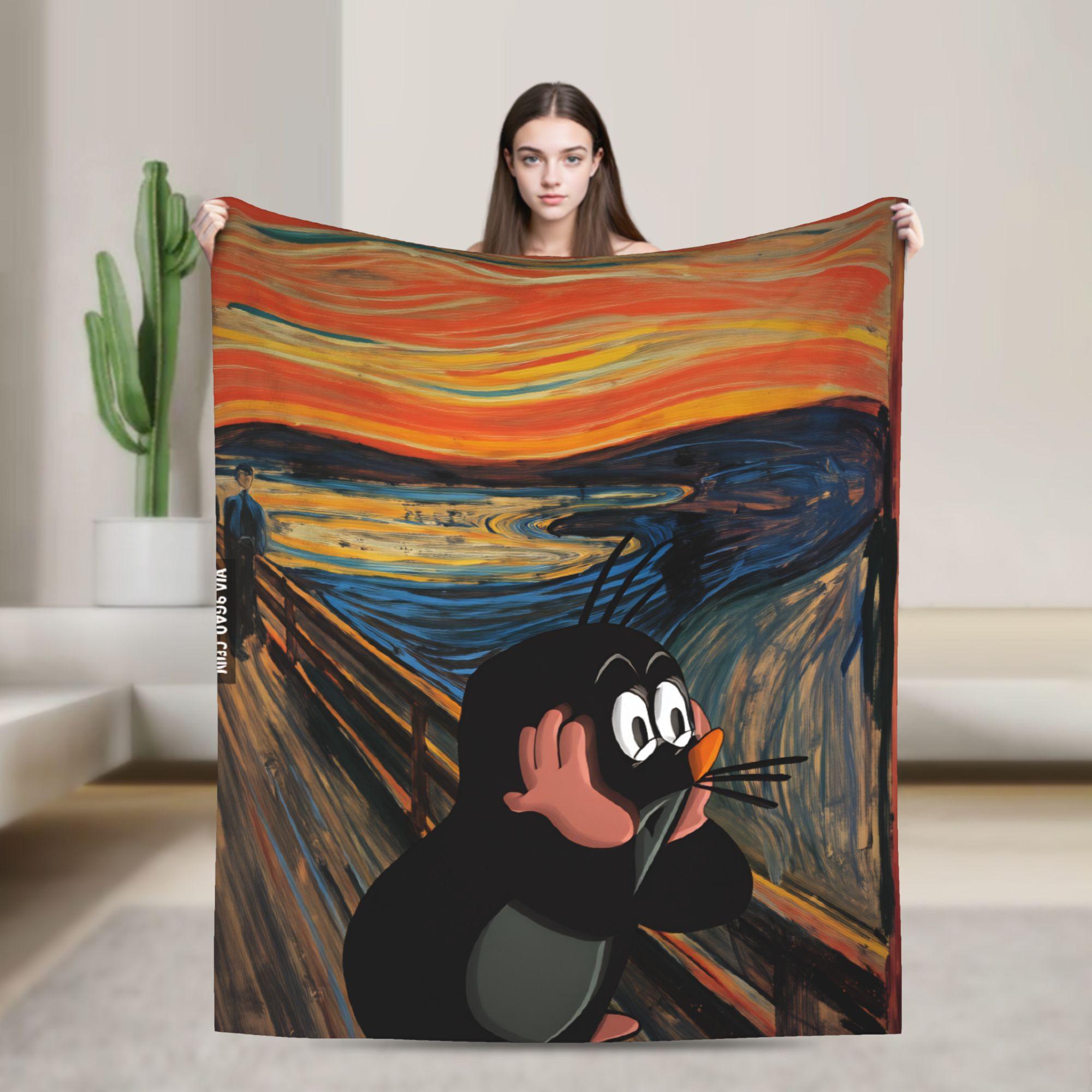 

Czech Cartoon Krtek Mole Blanket Winter Soft Throw Blanket For Boy Girl Bedroom Flannel Bedspread Bed Cover 75x90cm