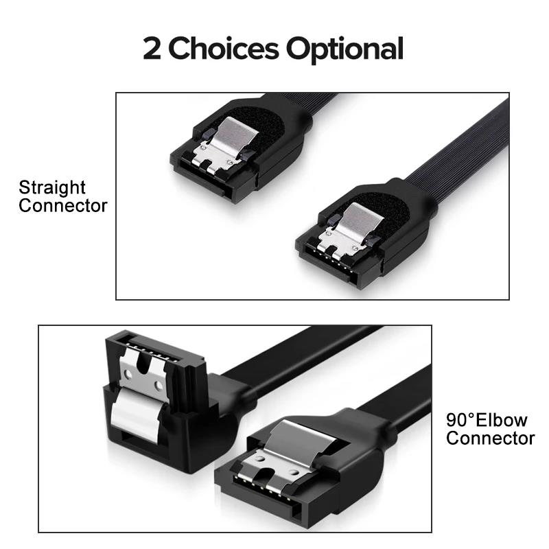 SATA III Cable Straight Bend HDD SSD Cable SATA Cable For Cd Driver Writer HDD Hard Disk Cable Cord Desktop Computer Accessories