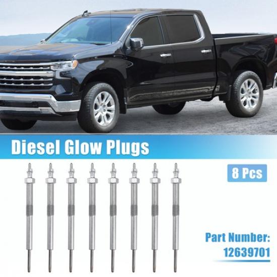 8 Pcs Diesel Glow Plugs No12639701 for Chevrolet Express 2500 06-16 for GMC