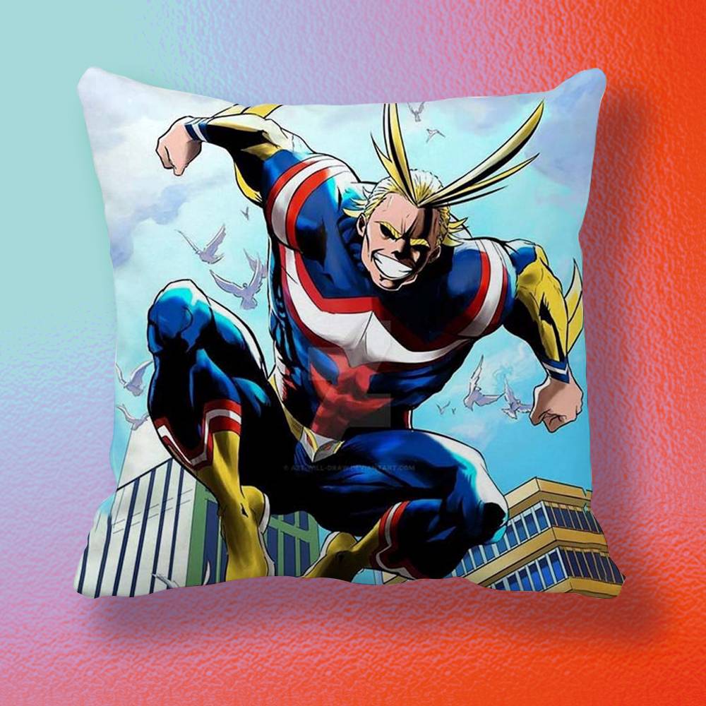 Pc Cartoon Character All Might Pillow Cover Gift High Definition Digital printingSurprise Vivid Pattern Household