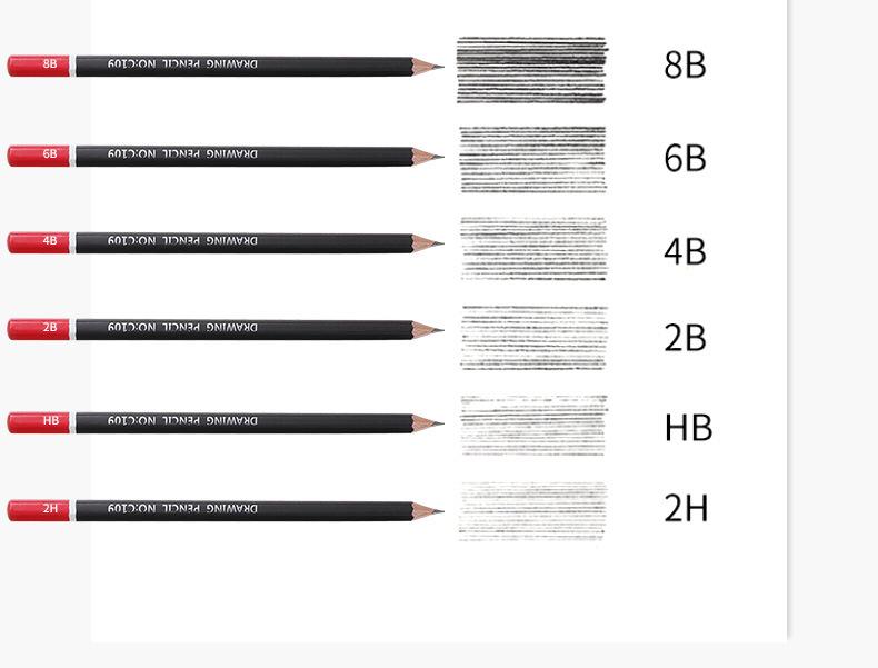 39-Piece Beginner Sketching Set: Charcoal Pencils, Eraser, Paintbrushes & Pencil Roll-up Case