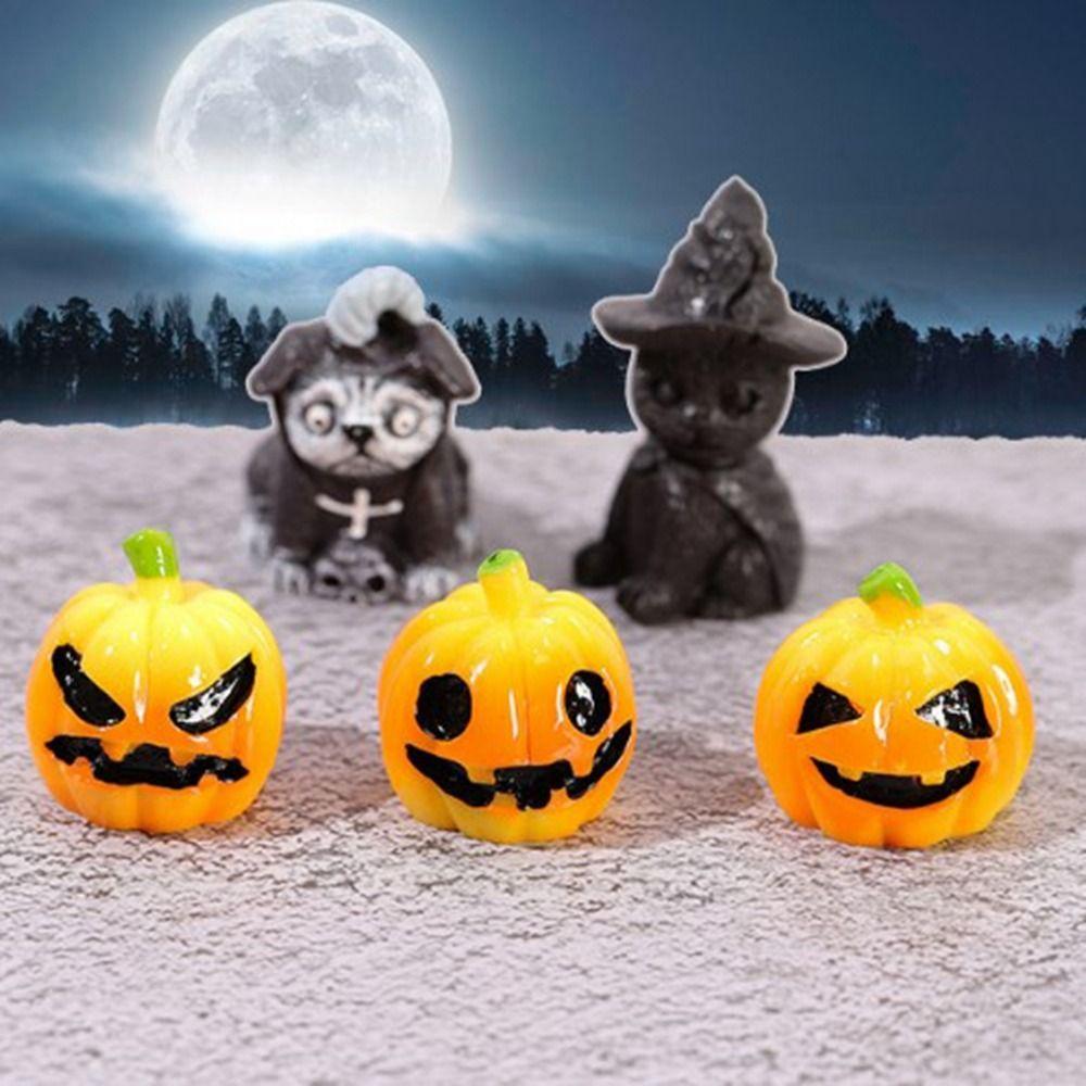 3D Halloween Small Ornament Mini Resin Halloween Ornament  Crystal Ball Accessories