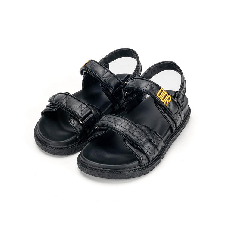 

Spot! Classic round head versatile Velcro platform Roman sandals fashion casual sneakers word with sandals 40 чёрный