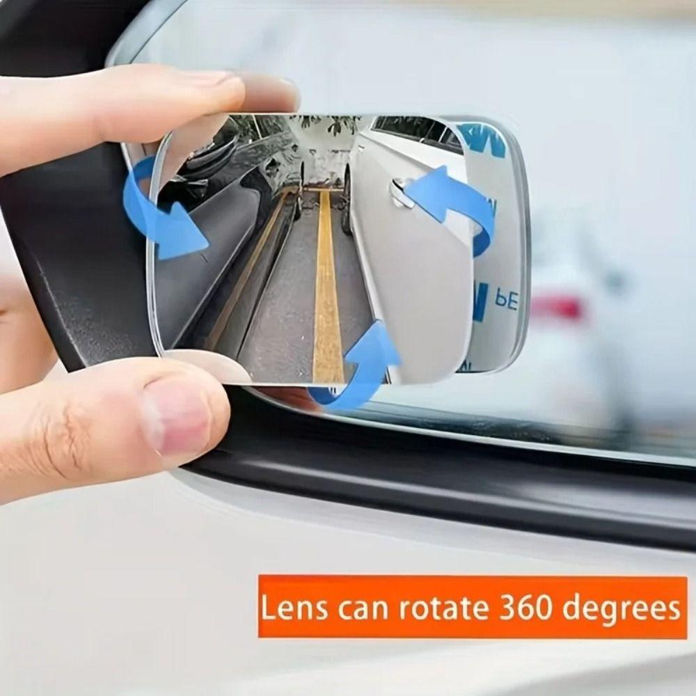 2pcs High-Definition Reflective Lens Wide Angle Car Blind Spot Mirror Vehicle Safety