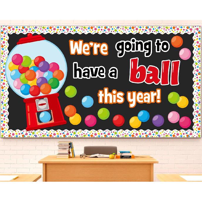 Gumball Machine Bulletin Board Set Colorful Bubble Gumballs Bulletin Board Bubble Gumball Cutouts for Back to School Welcome Candy Theme Classroom