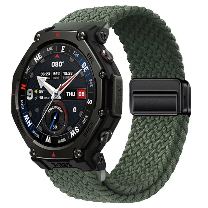 20/22mm Nylonový řemínek pro Amazfit Helio/T-Rex3 Pro 48/44mm Pásek s magnetickou přezkou Amazfit Active 2/2 Square/Balance 2 Náramek