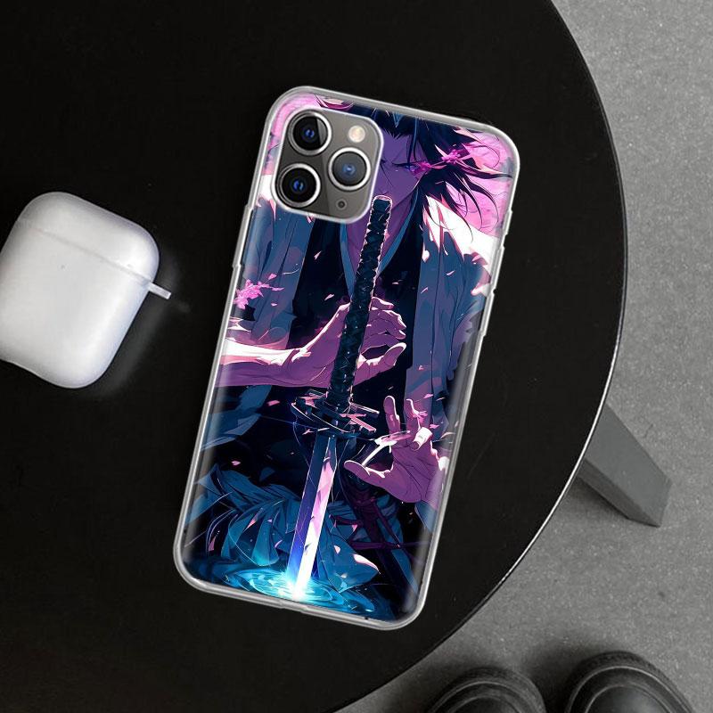 Bleach Kuchiki Byakuya Phone Case Cover for iPhone 11 12 13 Mini 14 15 Plus 16 Pro Max 17 Air 7 8 + SE Art Customized Fundas 11