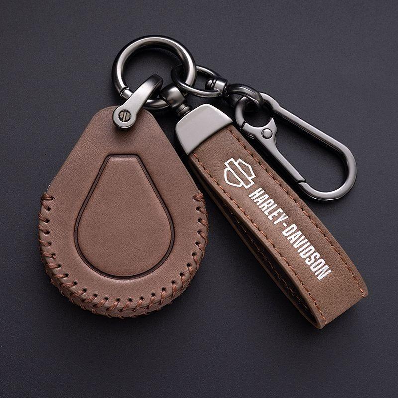 Leather Car Remote Key Case Cover Shell for Harley Davidson Softail Sportster VRSC Touring X48 883 1200 Street Glide Accessories