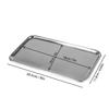 IMEEA Stainless Steel Accessory Tray, Coin Tray, Small Item Tray, Key Tray, Cash Tray, Square, Silver, Set of 2