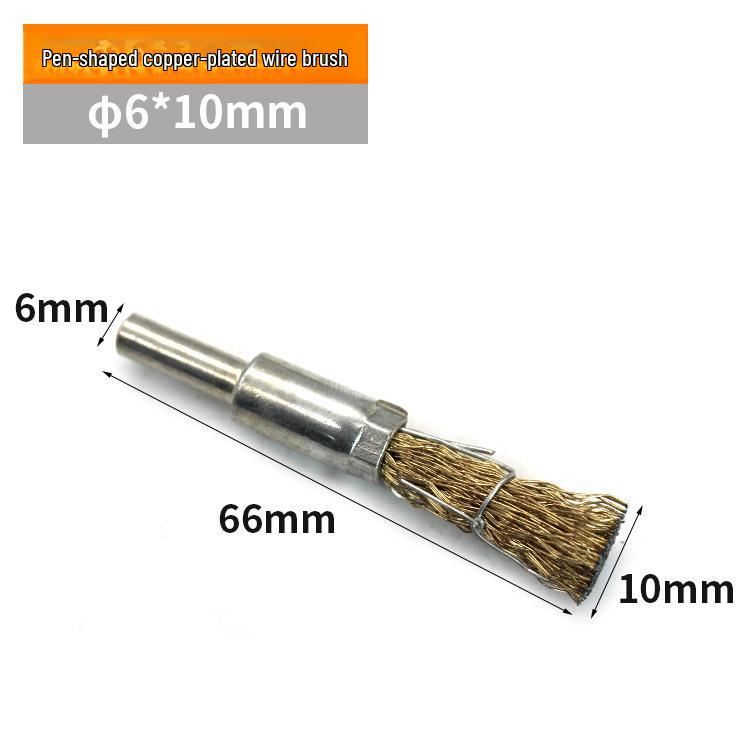 Perie de sârmă în formă de cupă pentru îndepărtarea ruginii și a vopselei, Compatibilă cu bormașini de mână și polizoare electrice, Mâner T-bar de 6 mm