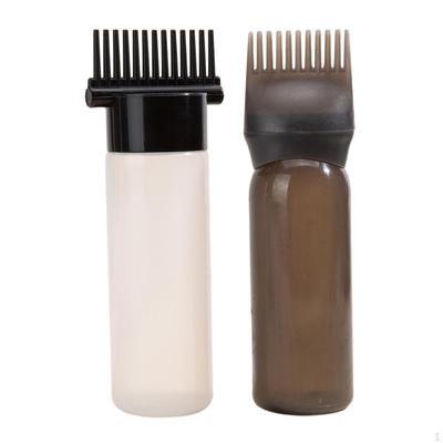 2 Pack of Hair Coloring Applicator Bottles with Root Comb for Barbershop Use
