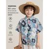 YOYO Boy's Summer 10A Antibacterial Floral 3-Piece Outfit