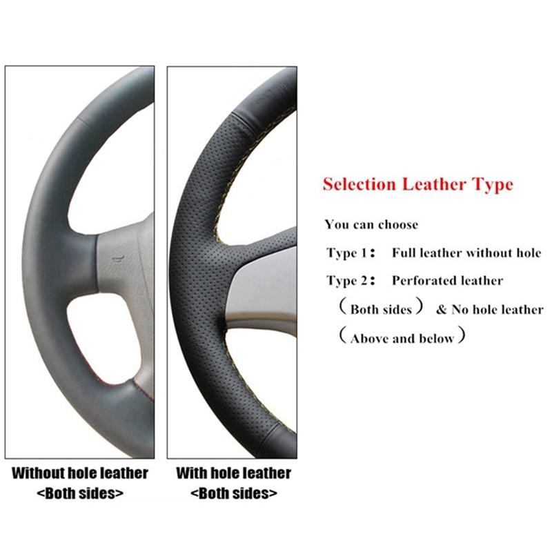 Black Artificial Leather Car Steering Wheel Cover for Opel Zafira A 1999-2005 Buick Sail Opel Astra G H 1998-2007 Wheel Cover