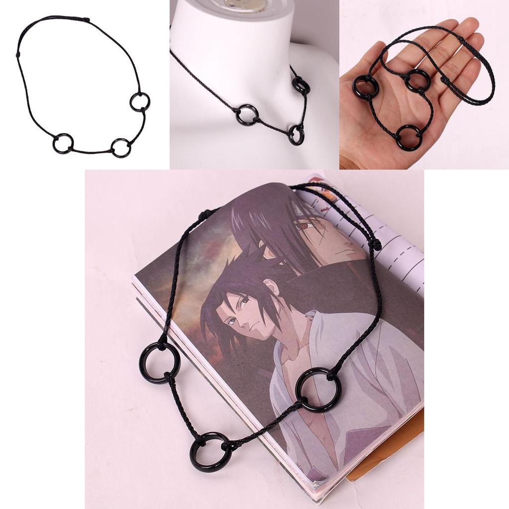 Fashionable Anime Naruto Uchiha Itachi Necklace With Unique Three Ring Pendant