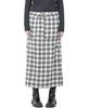 Catharsis Check Belted Elastic Long Skirt White One Size