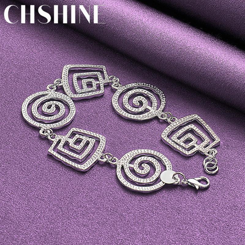 CHSHINE 925 Sterling Silver Vortex Chain Bracelet For Women Wedding Fashion High Quality Jewelry