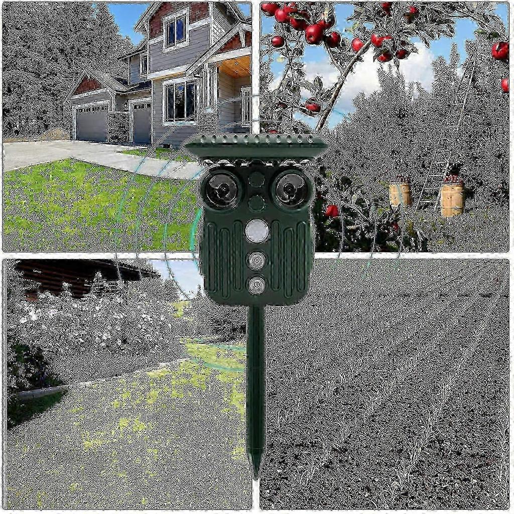 Ultrasonic Solar Deer Repeller - 5 Adjustable Modes - Get Rid Of Deer In 48 Hours Edition C