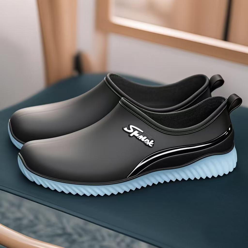 Fashion Rain Shoes Women's Outdoor Walking Non-slip Short Water Shoes Water Boots Short Rain Boots Car Wash Shoes Glue Shoes