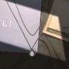 Vintage Waterdrop Shaped Opal Pendant Double Layer Necklace Choker Women Jewelry
