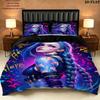 Jinx Pattern Bedding Quilt Set Quilt Cover Pillowcase Home Birthday Gift(1 * duvet cover + 2 * pillowcase, without core)