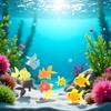 5Pcs Random Color Lifelike Reble Plastic Artificial Moving Floating Fishes Ornament Decorations for Aquarium Fish Tank Pet Supplies Popular Aquarium
