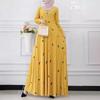 2025 Muslim Women's Polka Dot Print Long Sleeve Swing Dress