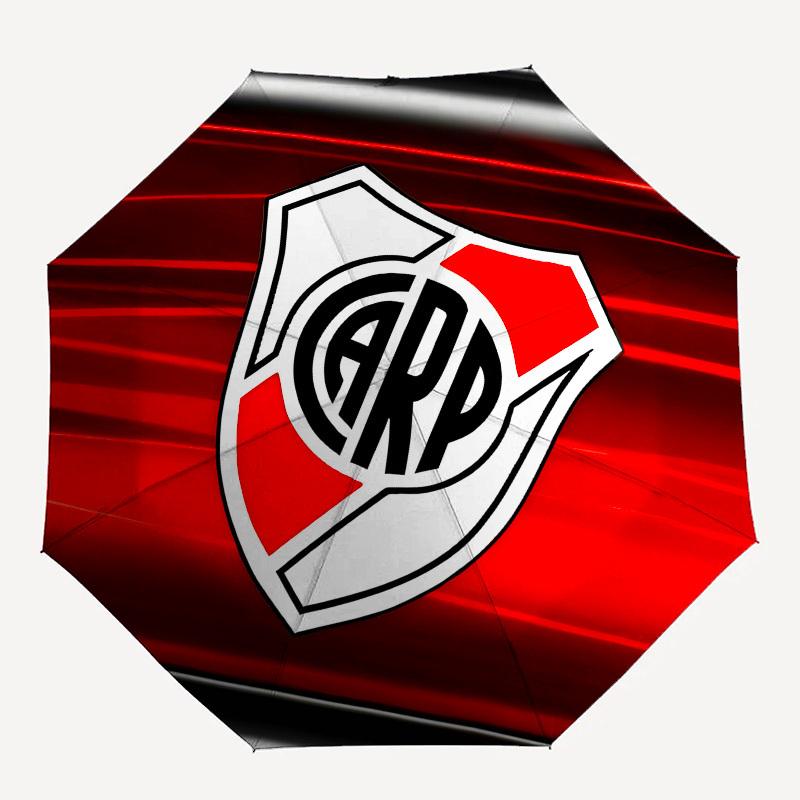 River Plate, Badge Automatic Opening and Closing, 8 Rib Structure Portable Umbrella, Suitable for Men and Women In All Seasons  Perfect Gift