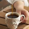 1 Rock Patterned Milk Cup, Breakfast Cup,ceramic Ear Hanging Italian Espresso Cup, Creative English Afternoon Tea Cup, Water Cup