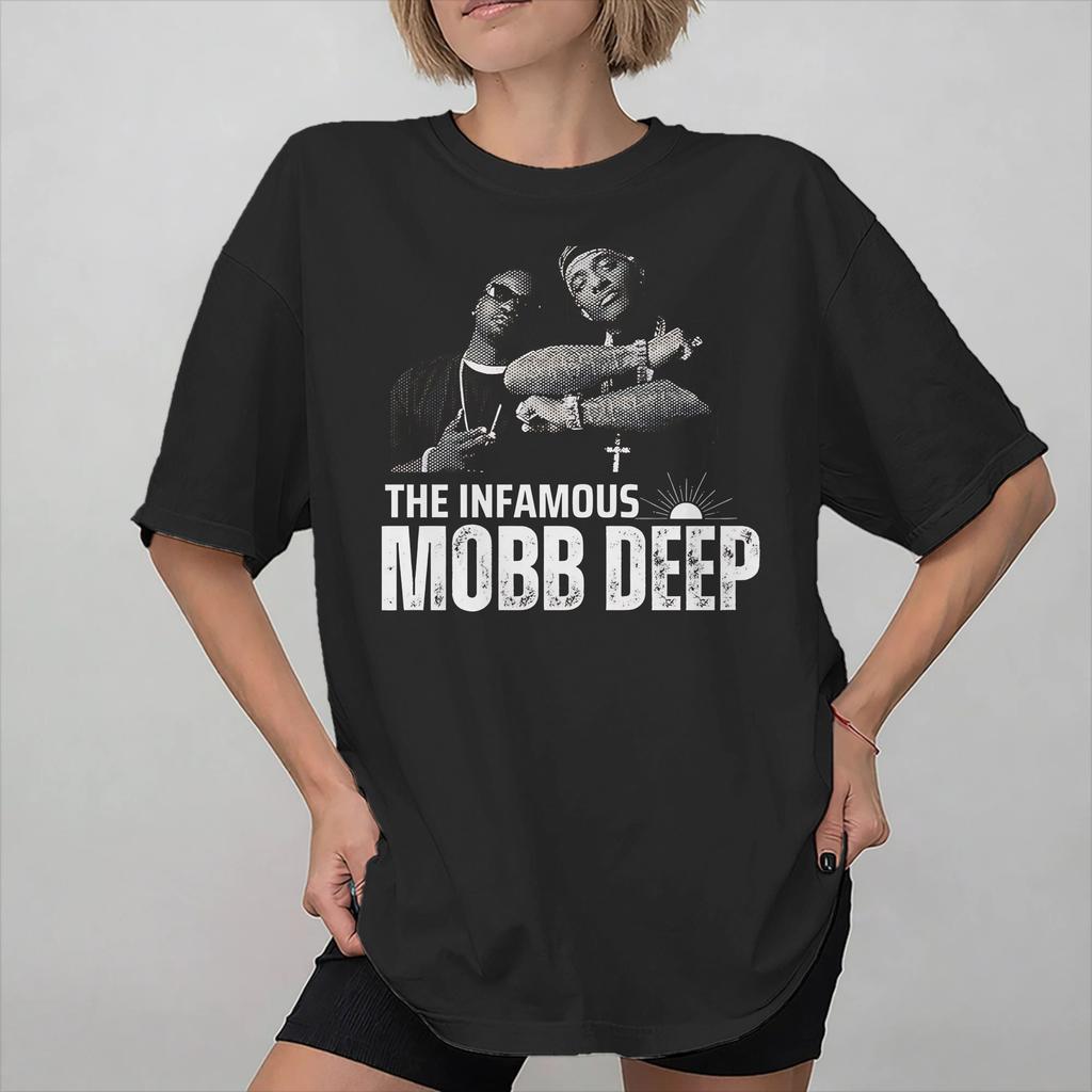 Mobb Deep The Infamous Tee Shirt for Unisex Women Graphic Printing T Shirts Cotton Clothes