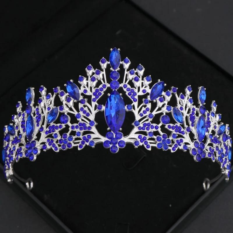 Baroque Vintage Princess Queen Bridal Crown Headwear Crystal Tiara for Women Wedding Crown Hair Dress Accessories Jewelry Crown