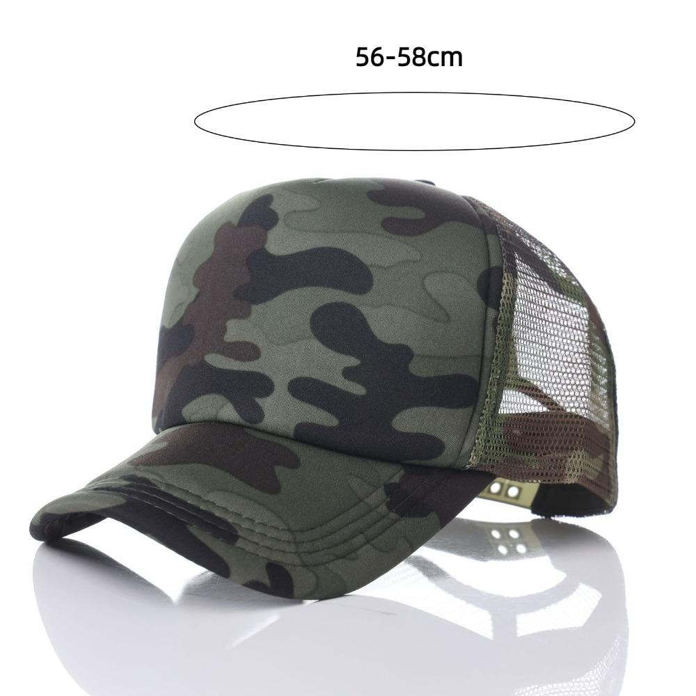 Camouflage Baseball Cap Sun Protection Trucker Cap Casual Driver Cap Summer