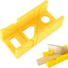 12-Inch High Impact Plastic Miter Box with Versatile Cutting Angles and Ruler Scale