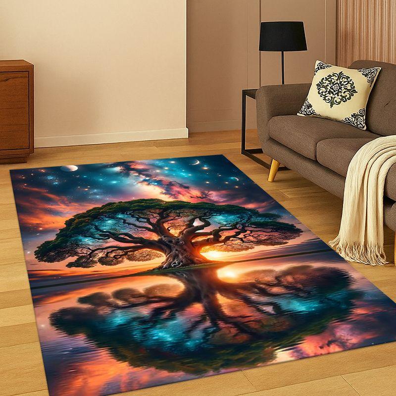 

Tappeto con albero della vita, mitologia nordica, Yggdrasil, natura, cartone animato, per camera da letto, soggiorno, divano, zerbino 40x60cm