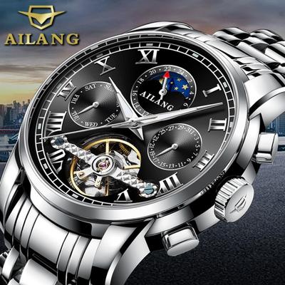 AILANG New Business Tourbillon Hollow Fully Automatic Mechanical Watch Men's Watch Waterproof Men's Watch