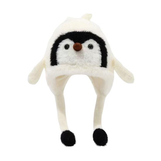 Kids Hat Penguin Design Ear Protection Knit Hat Autumn Winter Lightweight Warm Hat Outdoor