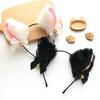 Animal Faux Fur Cat Ears Headbands with Bells Lovely Flexible Hair Accessory Halloween Cosplay Costume Party Dress Girls Women