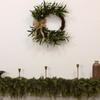Artificial Olive Wreath 45cm Front Door Greenery Wreath with Olive Leaves Beans for Spring Home Decor