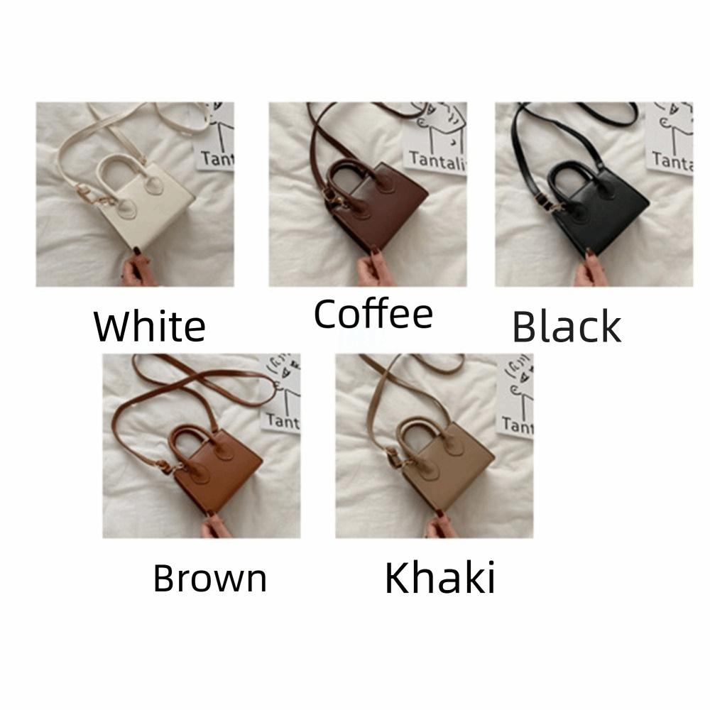 PU Leather Small Square Bag Minimalist Women's Crossbody Bag Mini Handbag  Literary Crowds