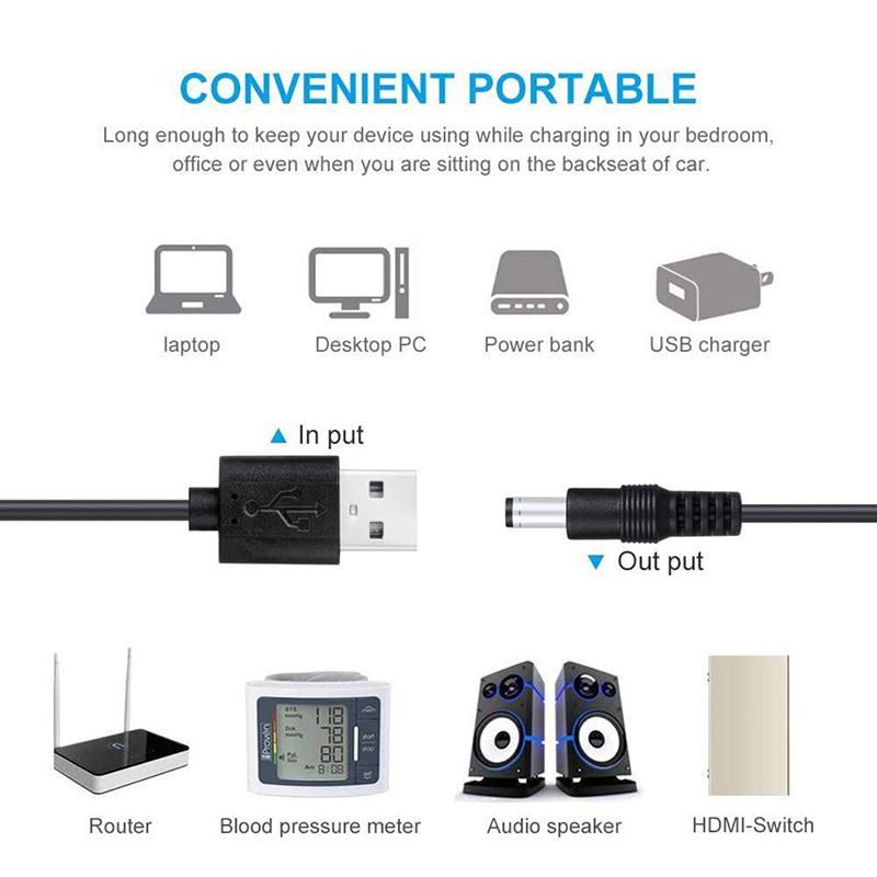 Universal 5V USB to DC Power Cable USB Jack Charging Cord Plug Connector Adapter For Router Mini Fan Speaker Camera