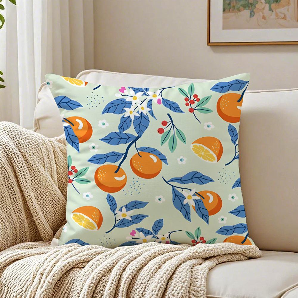 Full Print Fruit Print Pattern Cushion Cover Pillowcase Antidustmite living Room Sofa Decor Cushion Room