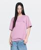 Emelbi Vintage Denim-Like Monotive Oversized Short Sleeve T-Shirt Ny (Pink)
