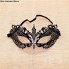 Venetian Halloween Half Face Mask Handmade Elastic Bands Black Lace Metal Mask Vintage Hollowed-out Masquerade Princess Mask