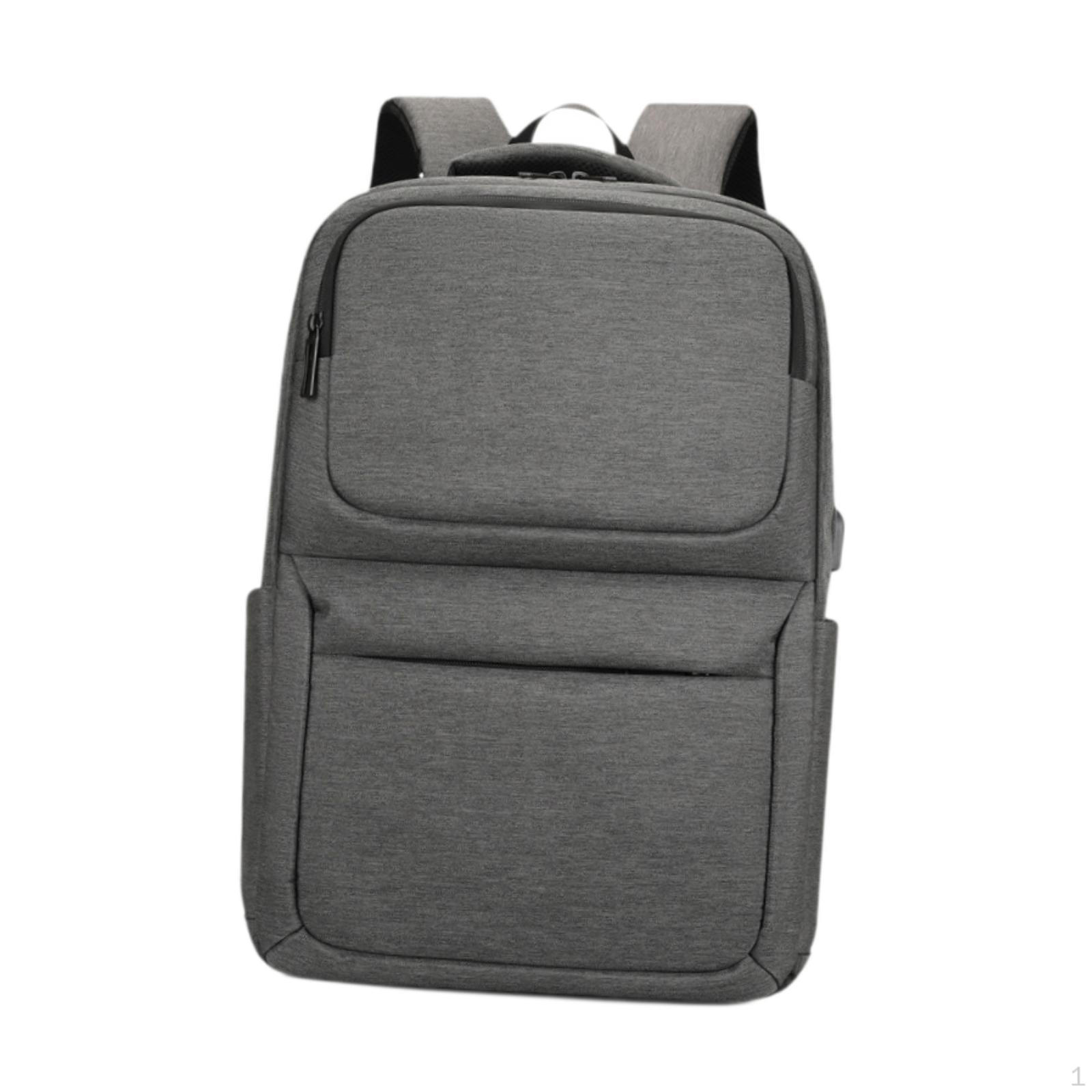 

Laptop Backpack for Men with USB Charging Port, Water Resistant, Business сірий колір