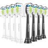 Dealswin Electric Toothbrush Replacement Brush Heads Compatible with Philips Regular Plaque and Pack of 8 Sonicare Size, Removal, DiamondClean,